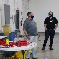Students prepare to do hands-on lockout/tagout training